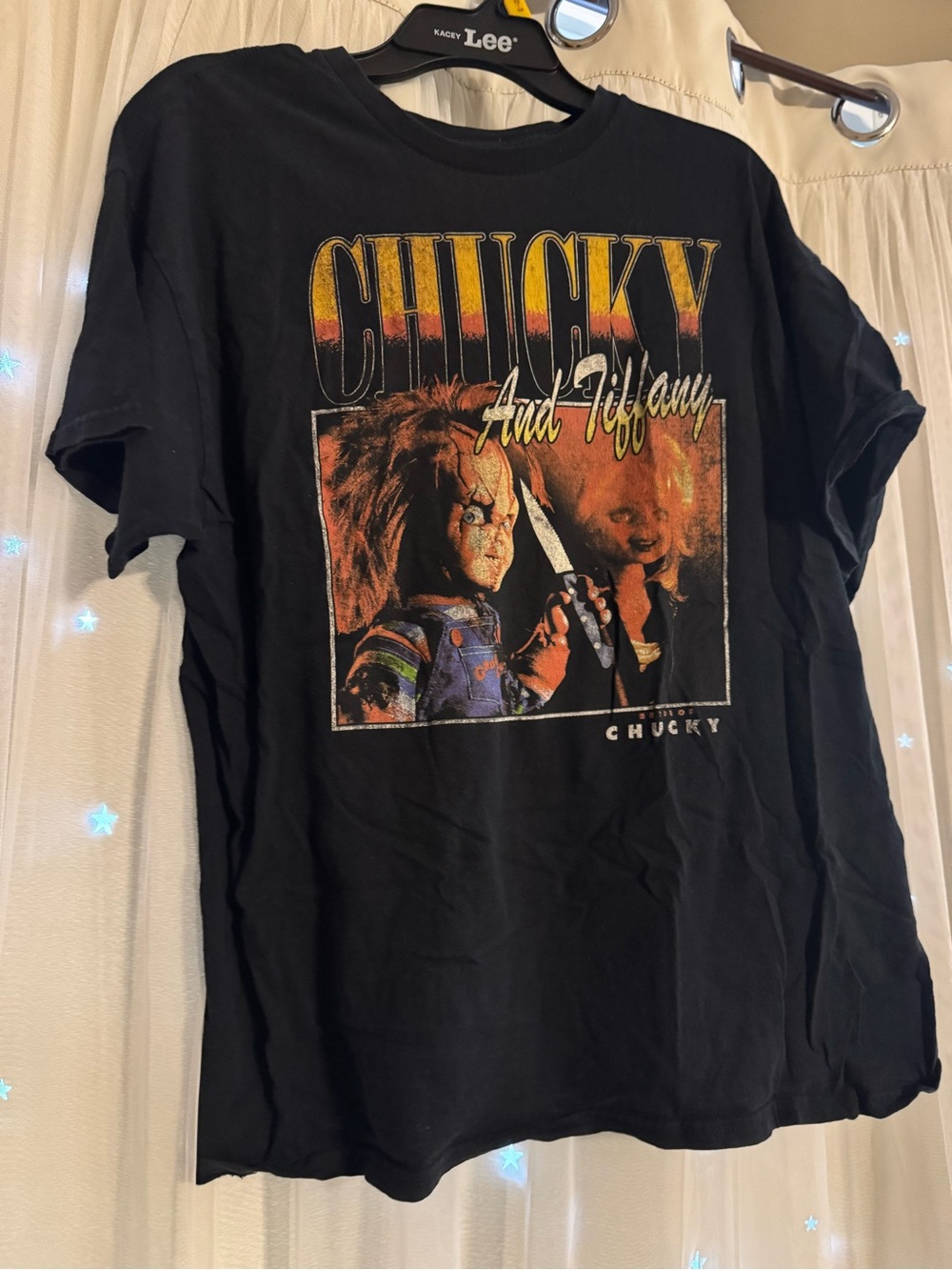 Ripple Junction Black Chucky and Tiffany Graphic Tee